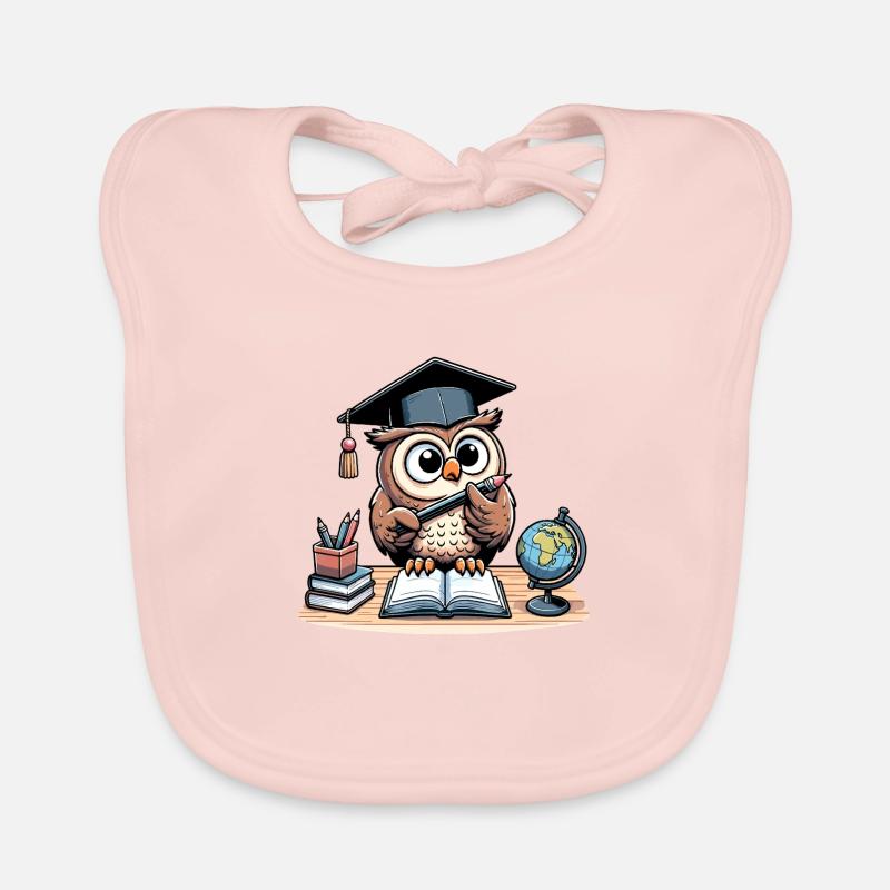 Lernen Eule Baby Bio-Lätzchen