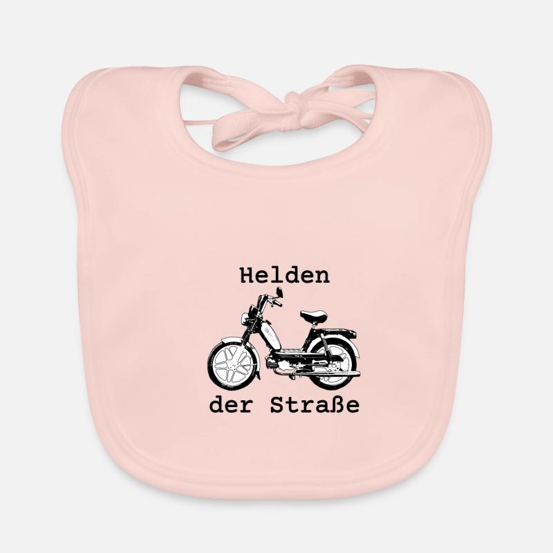 Helden der Straße, Hercules Prima 5, 25 km/h, Mofa - Baby Bio-Lätzchen - Rose