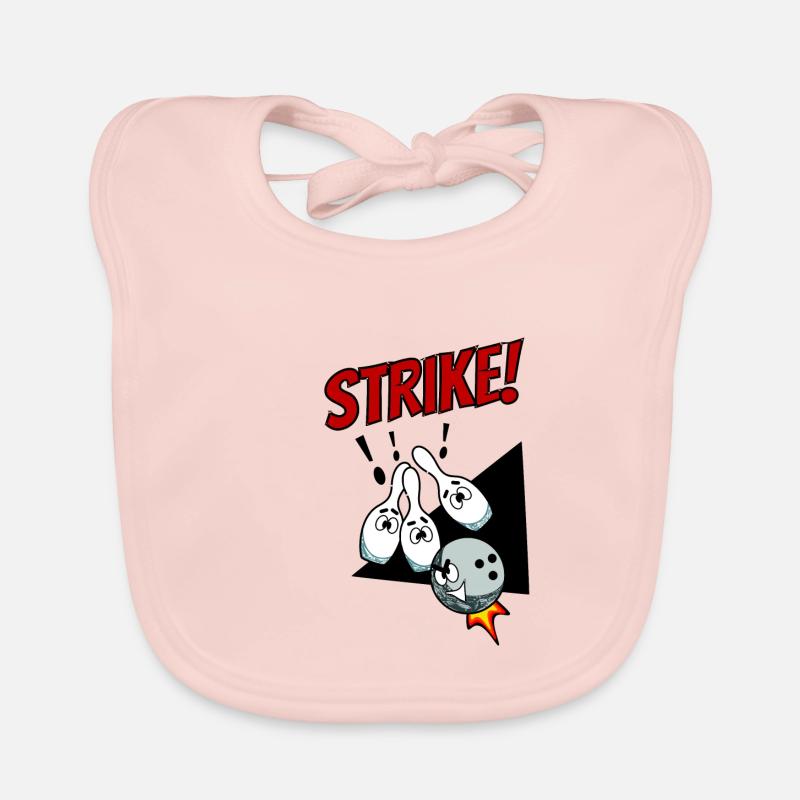 Bowling Strike Kugel Gewinner Team Geschenk Baby Bio-Lätzchen