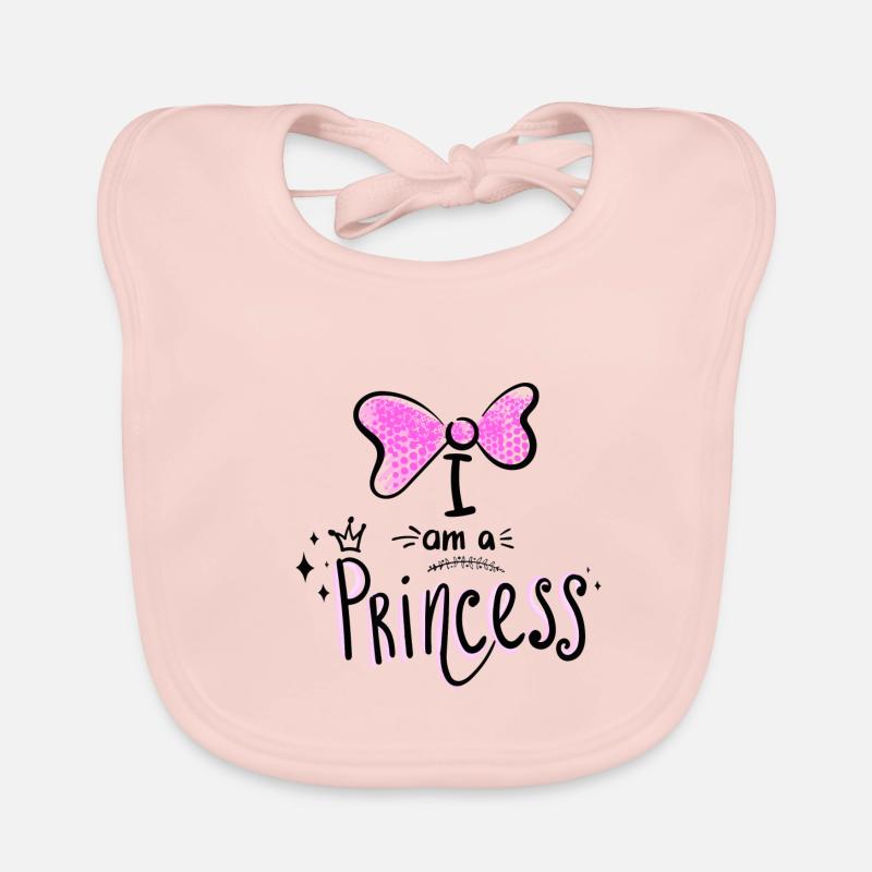 Ich bin eine Prinzessin - Baby Bio-Lätzchen - Rose