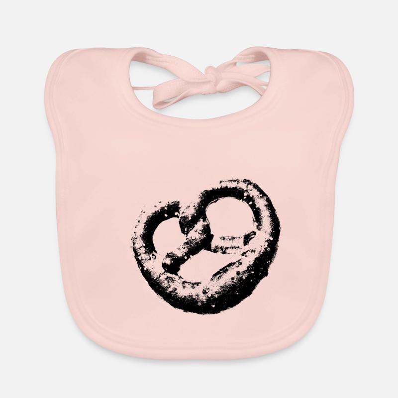 Brezel - Baby Bio-Lätzchen - Rose