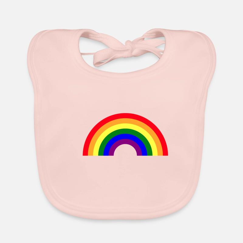 Regenbogen - Baby Bio-Lätzchen - Rose