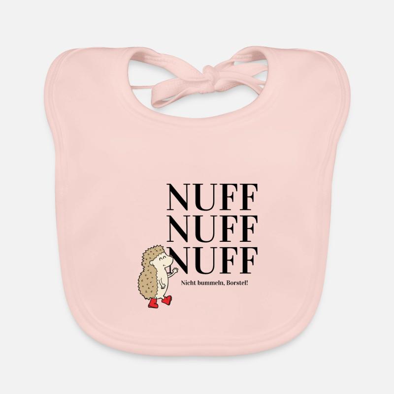 Nuff nuff nuff - Nicht bummeln Borstel! - schwarz Baby Bio-Lätzchen