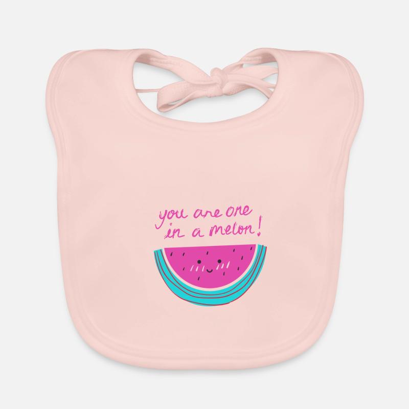 Wassermelone mit Satz - Baby Bio-Lätzchen - Rose