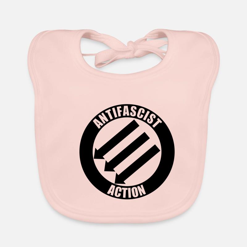 Action antifasciste - Bavoir bio Bébé - rose