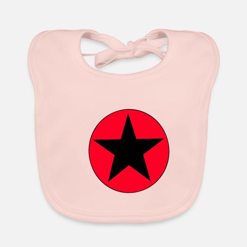 Star red Organic Baby Bibs