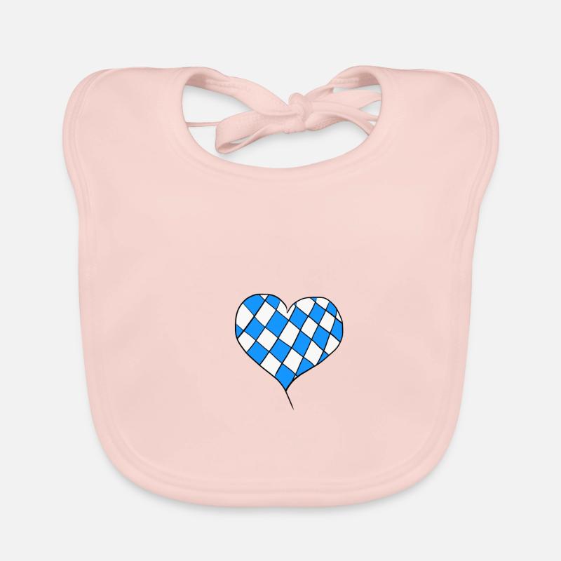 Bayrisches Herz - Geschenkidee Baby Bio-Lätzchen