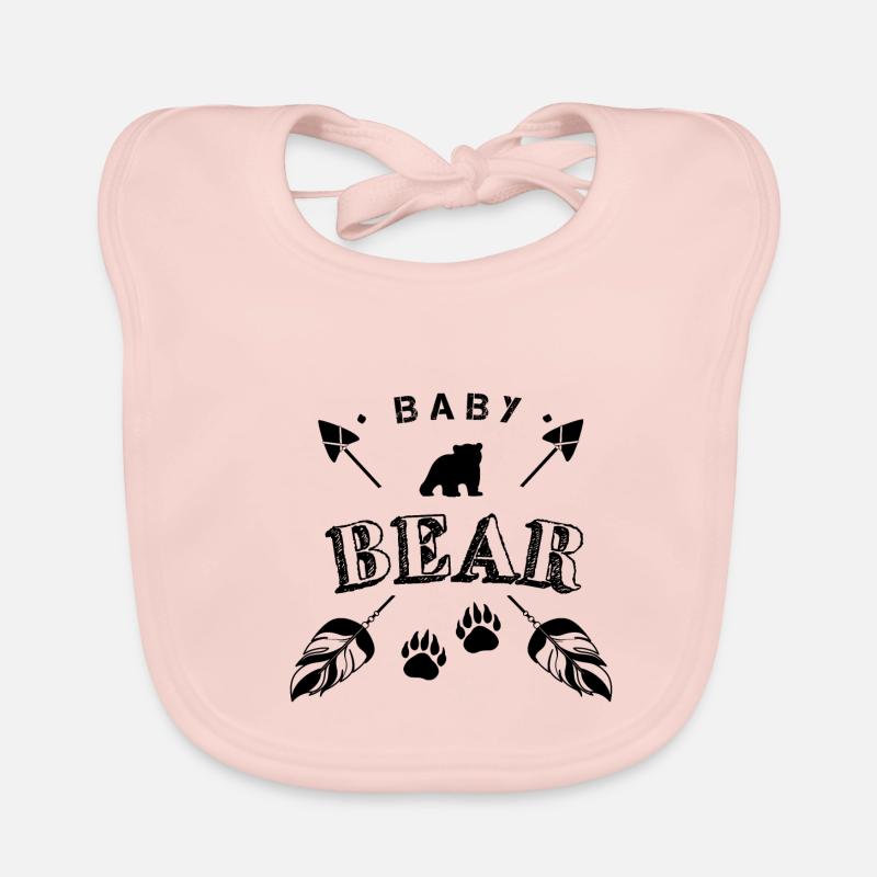 Bébé ours mignon famille boho flèche Bavoir bio Bébé