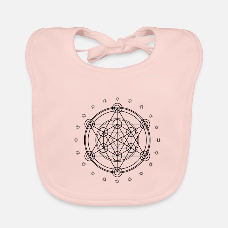 Merkaba black Organic Baby Bibs