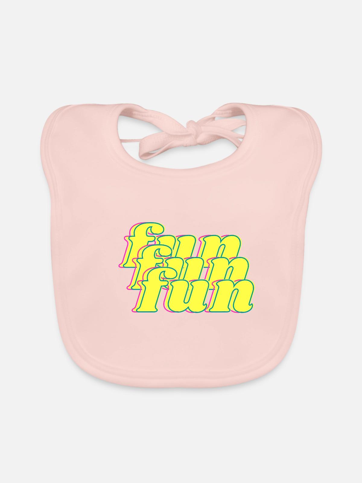 fun - Bavoir bio Bébé - rose - Devant