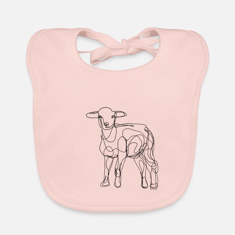 sheep Schaf lamm Baby Bio-Lätzchen