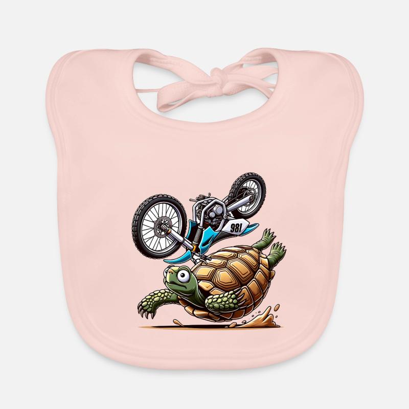 EnduroTurtle Aventure à moto Bavoir bio Bébé