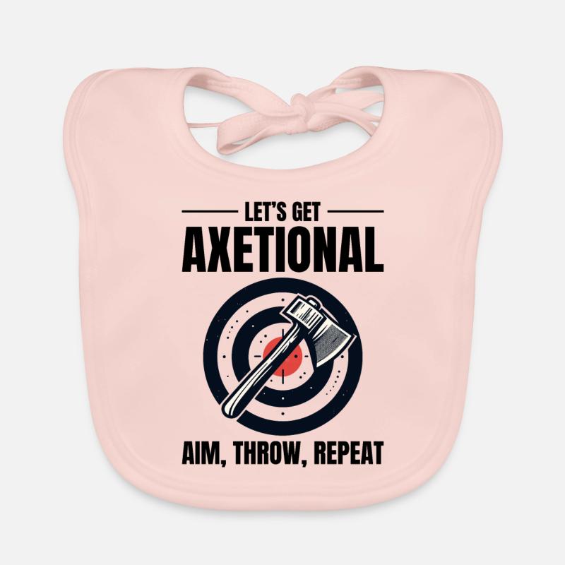 Axe axe de lancer Bullseye Aim Throw Repeat Bavoir bio Bébé
