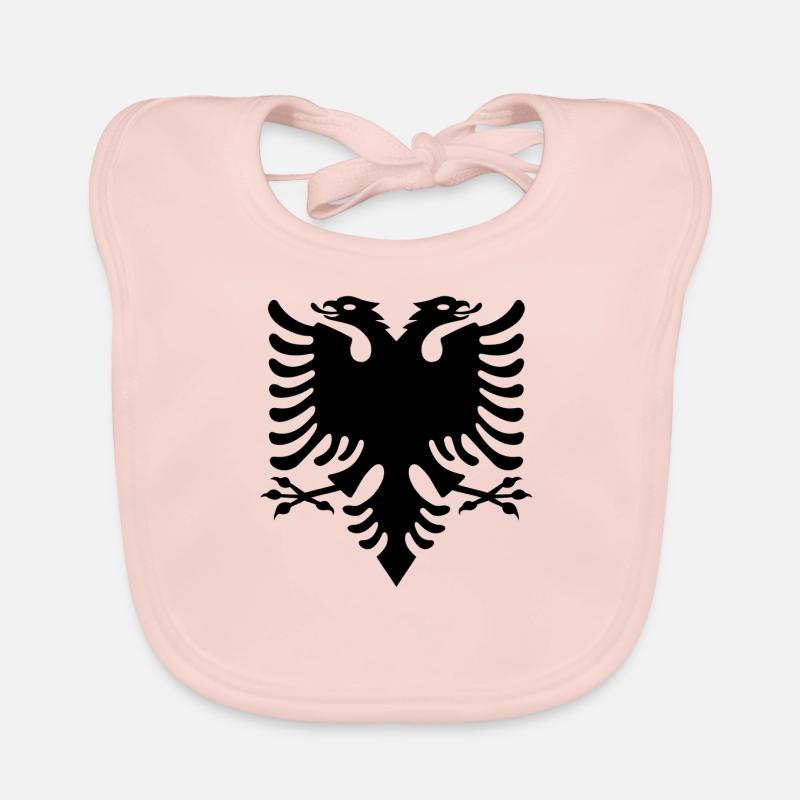 black albanian eagle Eagle - Organic Baby Bibs - rose