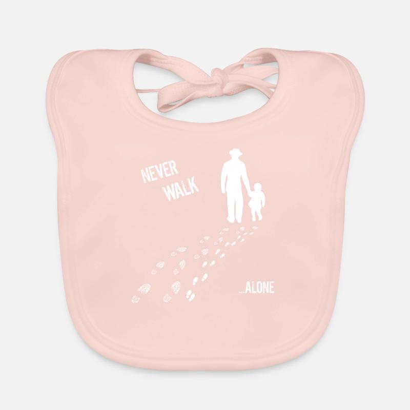 VATER & TOCHTER NEVER WALK ALONE - Baby Bio-Lätzchen - Rose