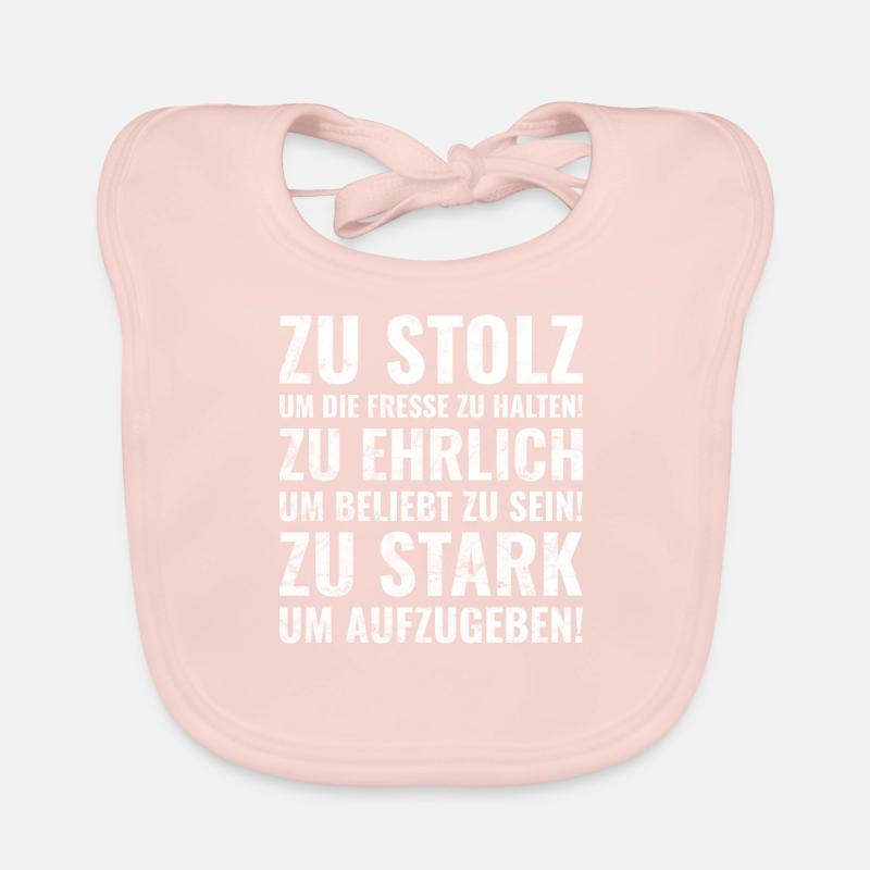 Stolz, Ehrlich und Stark / Sprüche Geschenk Baby Bio-Lätzchen