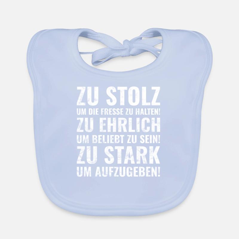 Stolz, Ehrlich und Stark / Sprüche Geschenk Baby Bio-Lätzchen
