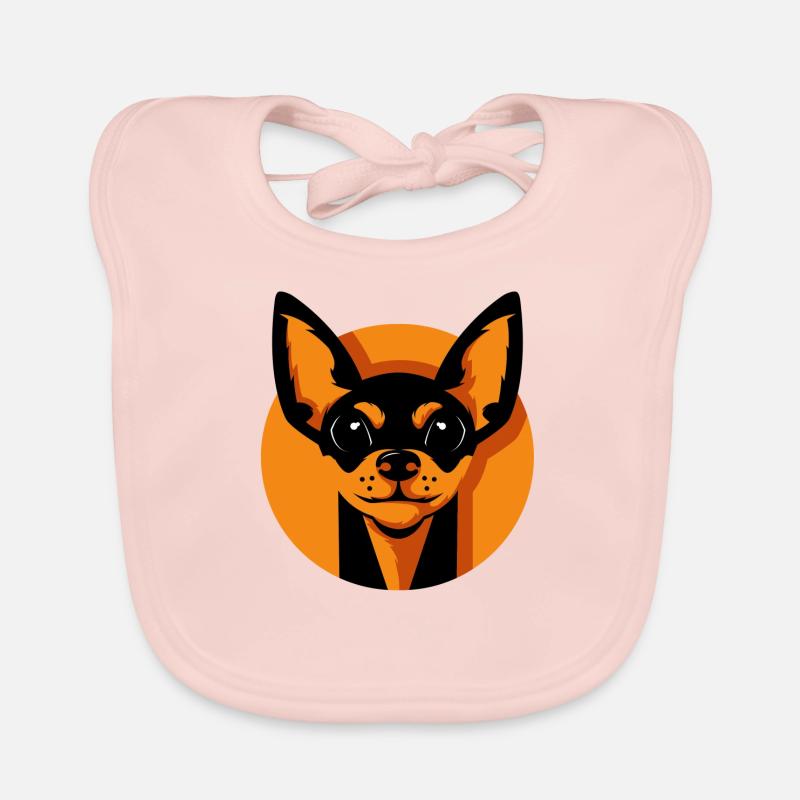 Dog Pincher Design - Bavoir bio Bébé - rose