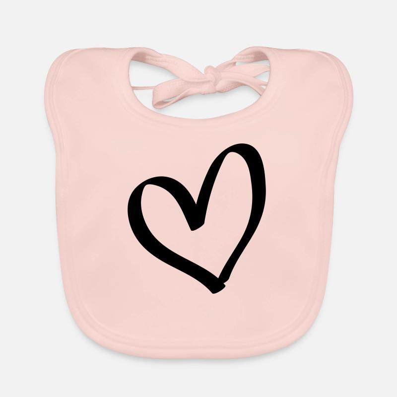 Süßes gemaltes Comic Herz Baby Bio-Lätzchen