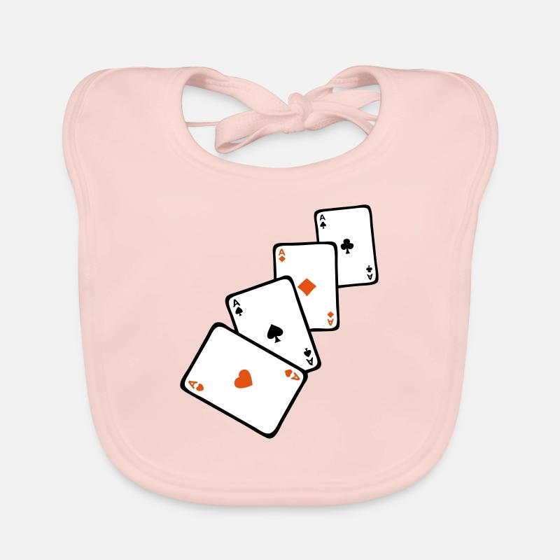 card poker square ace 1 Organic Baby Bibs