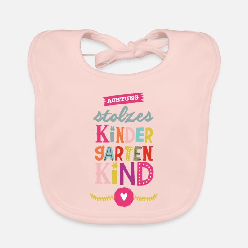 Stolzes Kindergartenkind bunt - Baby Bio-Lätzchen - Rose