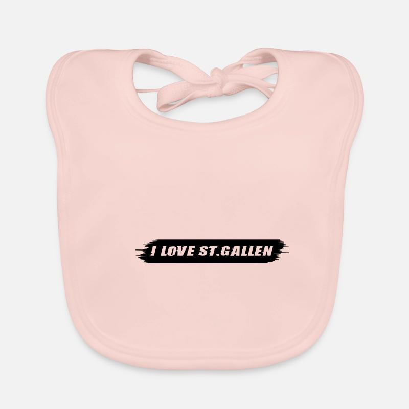 j'adore Saint-Gall | Effet de tempête | Vectorgraphique Bavoir bio Bébé
