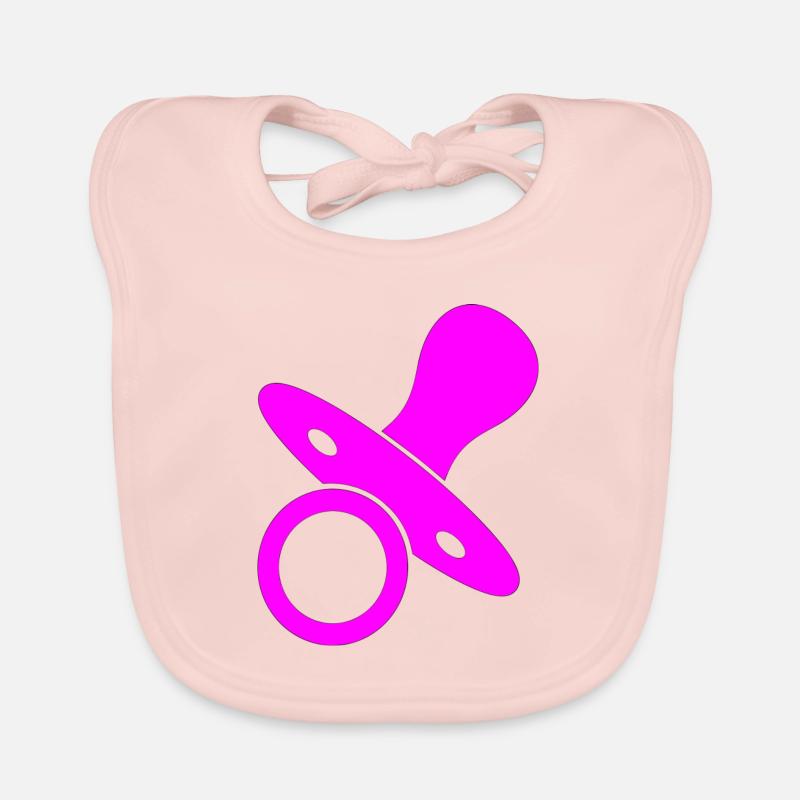 pink pacifier Organic Baby Bibs