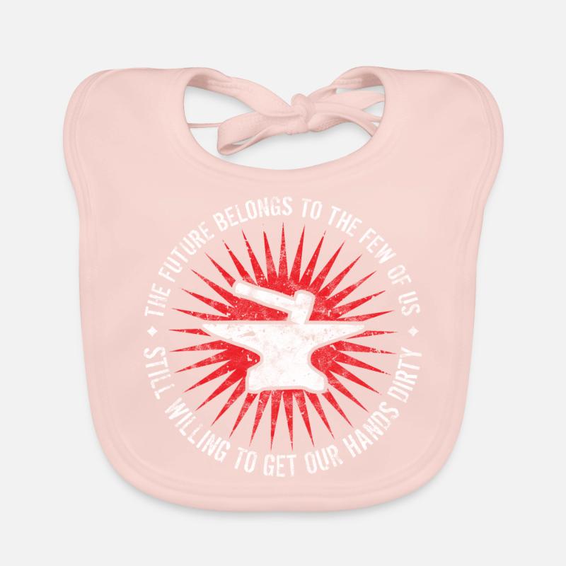 Hammer and Anvil Blacksmith Organic Baby Bibs