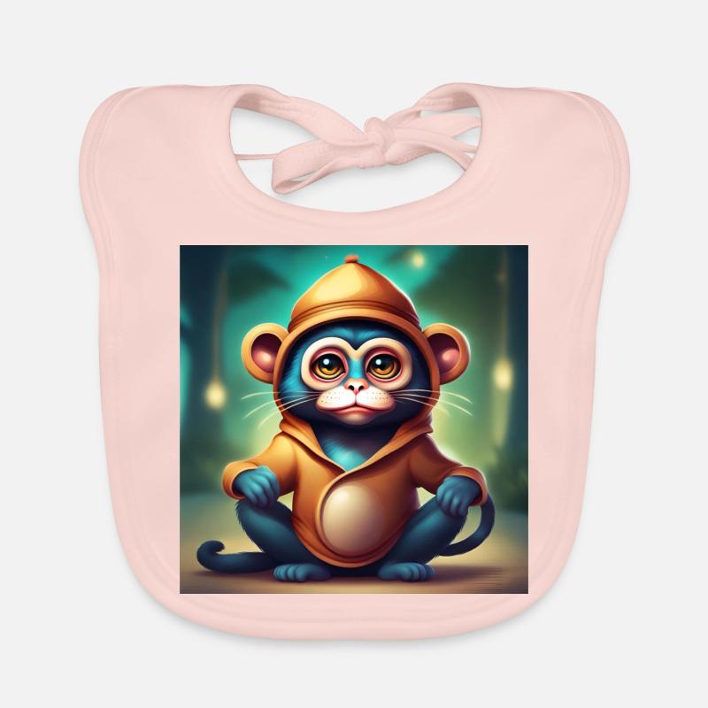 Katzen Äffchen Baby Bio-Lätzchen