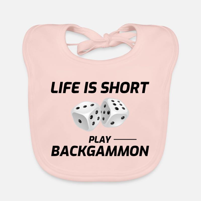 Backgammon Player Board Game Funny Sayings Gift Organic Baby Bibs