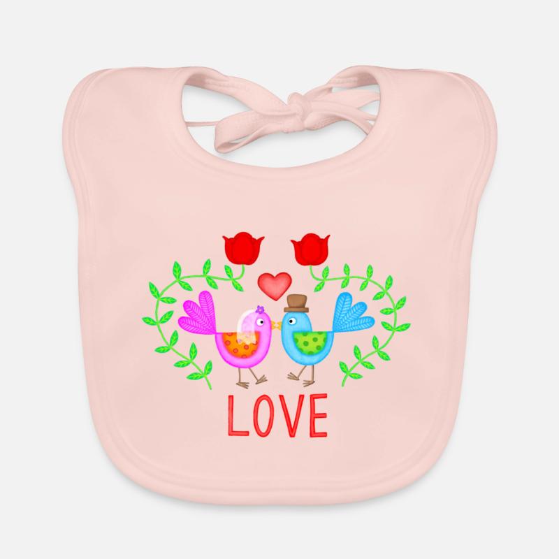 Oiseaux de mariage Thème de mariage Mariage Amour Mariage Bavoir bio Bébé