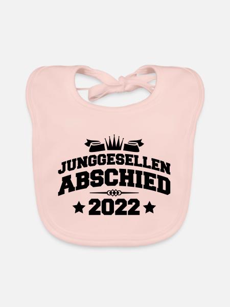 Junggesellenabschied 2022 - Baby Bio-Lätzchen - Rose - Vorne