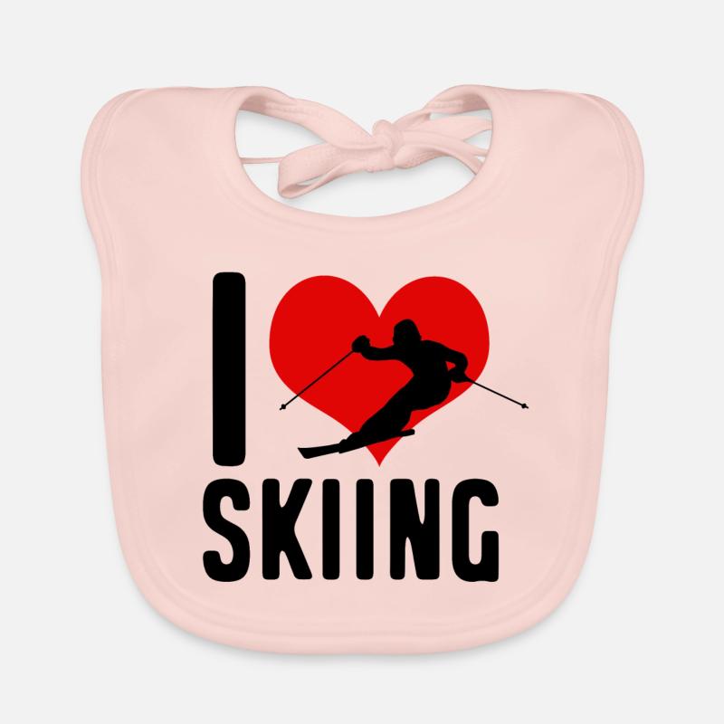 Ski ski cher noir Bavoir bio Bébé