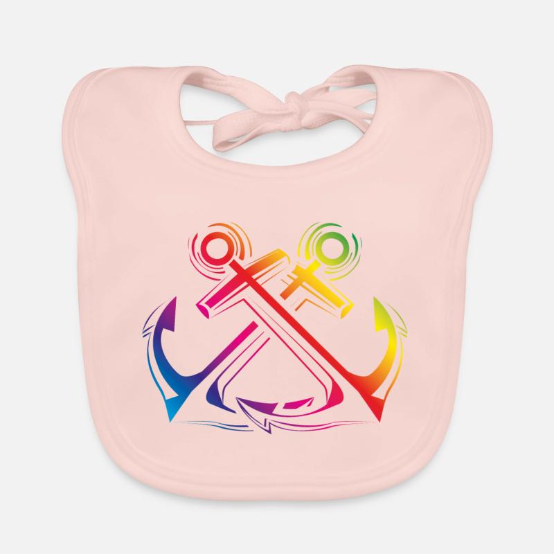 anker symbol bunt Baby Bio-Lätzchen