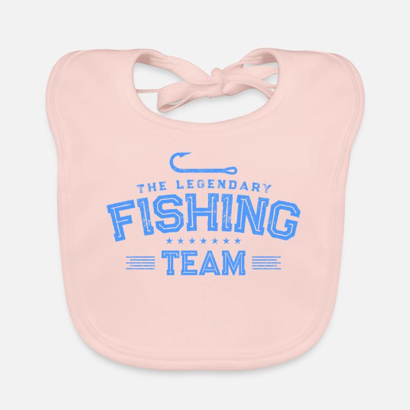 Pêche pêcheur équipe de poisson Logo Bavoir bio Bébé