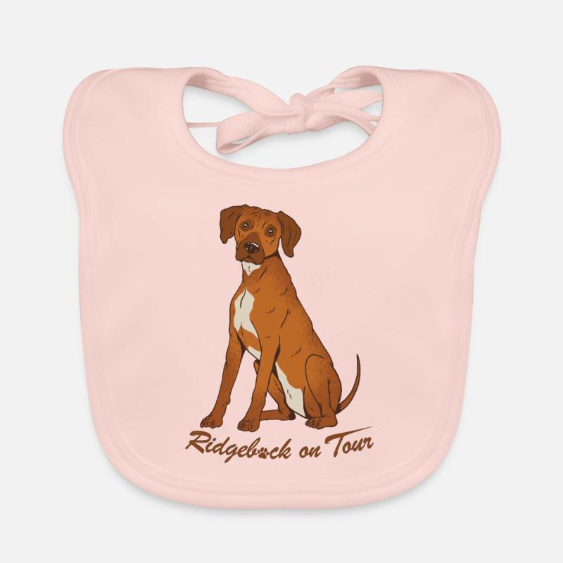 Cute Rhodesian Ridgeback puppy on tour Organic Baby Bibs