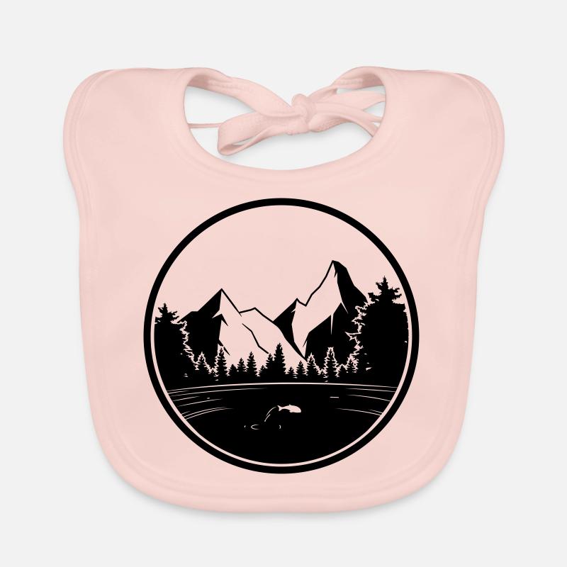 mountains nature logo forest Organic Baby Bibs