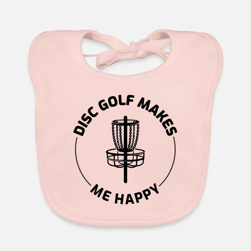 Disc Golf Player Golfer Frisbee Funny Saying Organic Baby Bibs