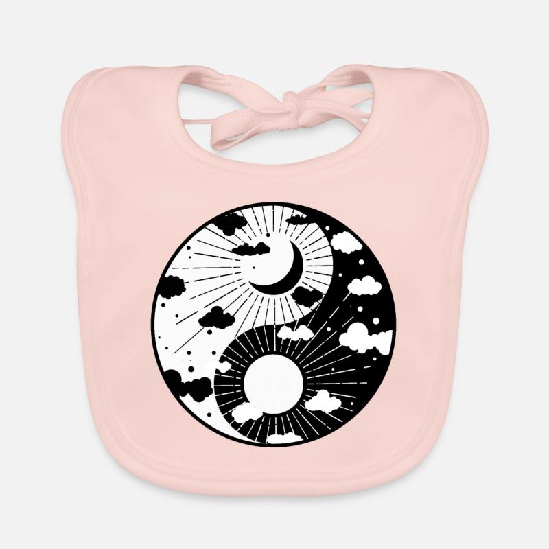 Soleil et Lune/ Lune et Soleil Bavoir bio Bébé