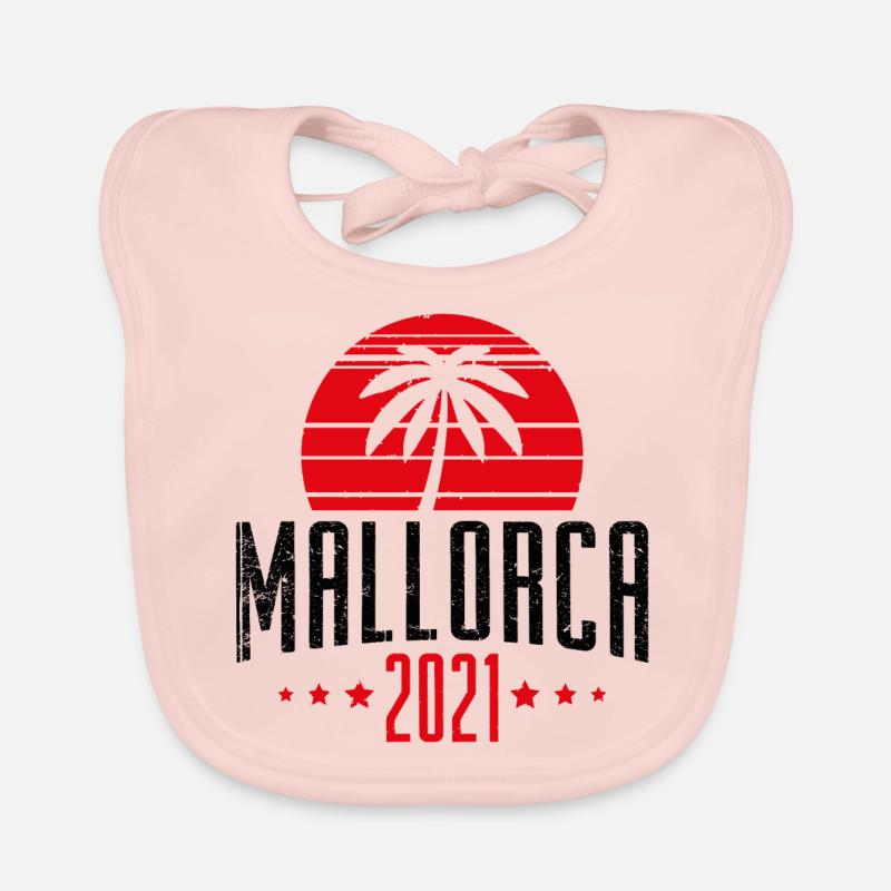 Mallorca 2021 Palme Baby Bio-Lätzchen