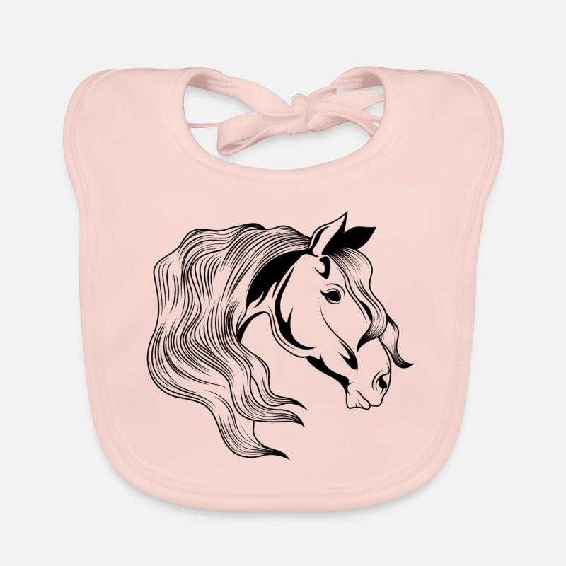 cheval tête Bavoir bio Bébé
