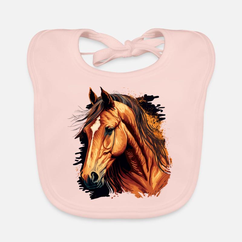 Dessin de cheval incroyable Bavoir bio Bébé