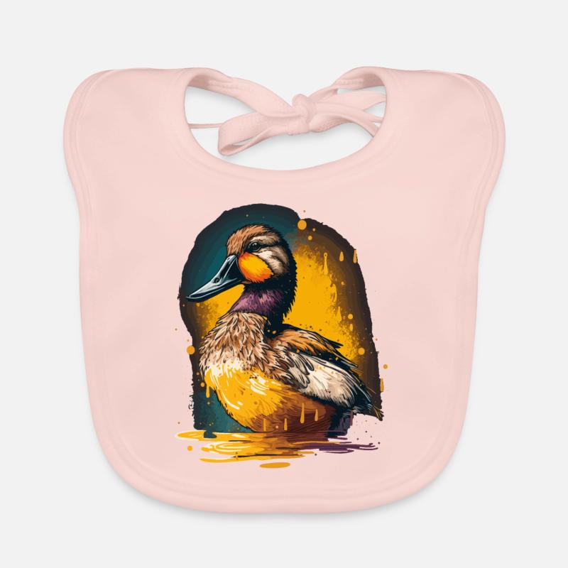 Illustration de canard coloré Bavoir bio Bébé