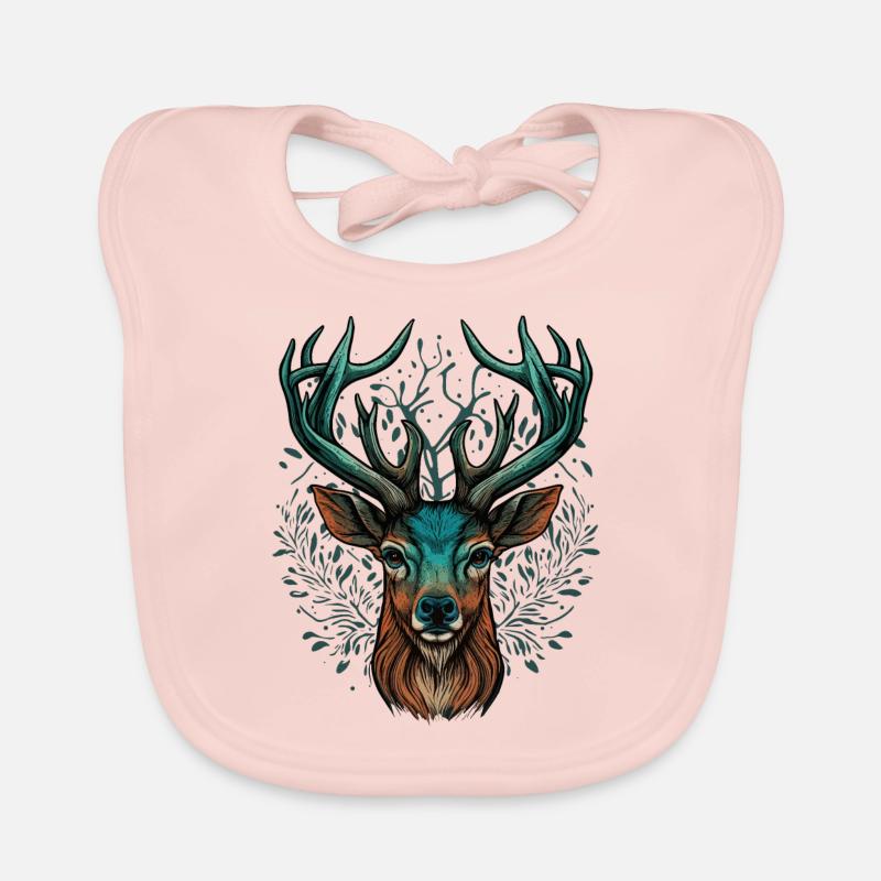 Tête de cerf Bavoir bio Bébé