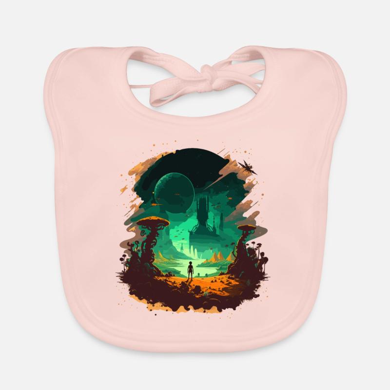 Space Organic Baby Bibs