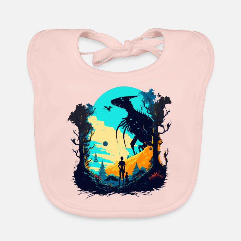 Alien Creature Organic Baby Bibs