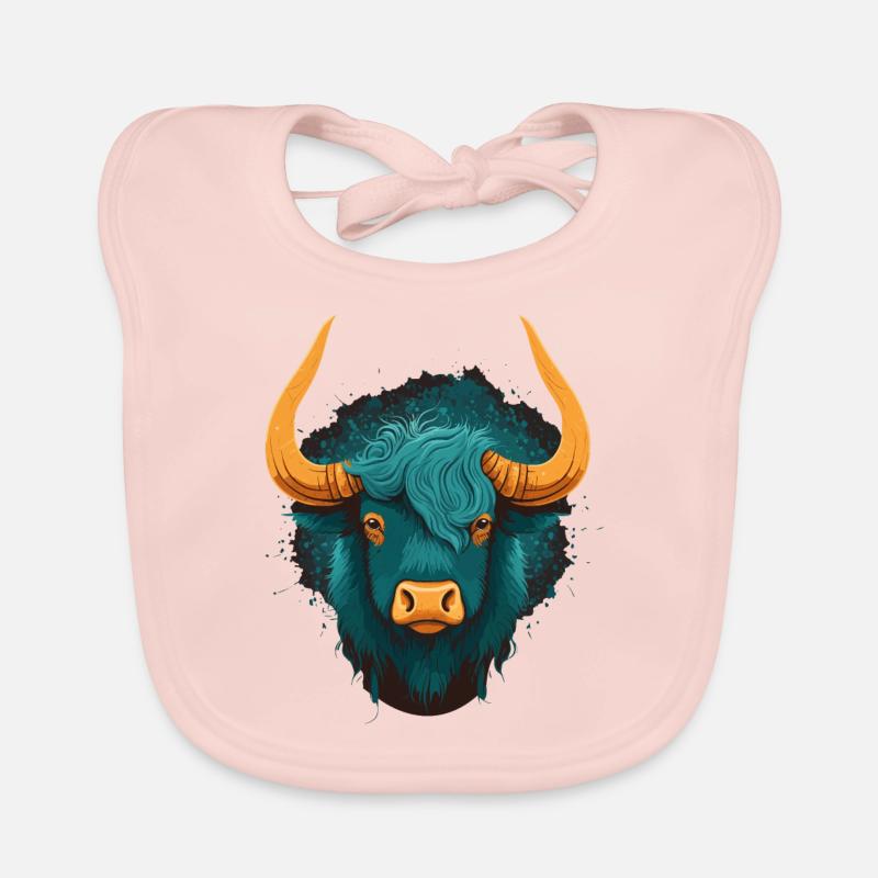 Yak cornuto Bavaglino ecologico per neonato