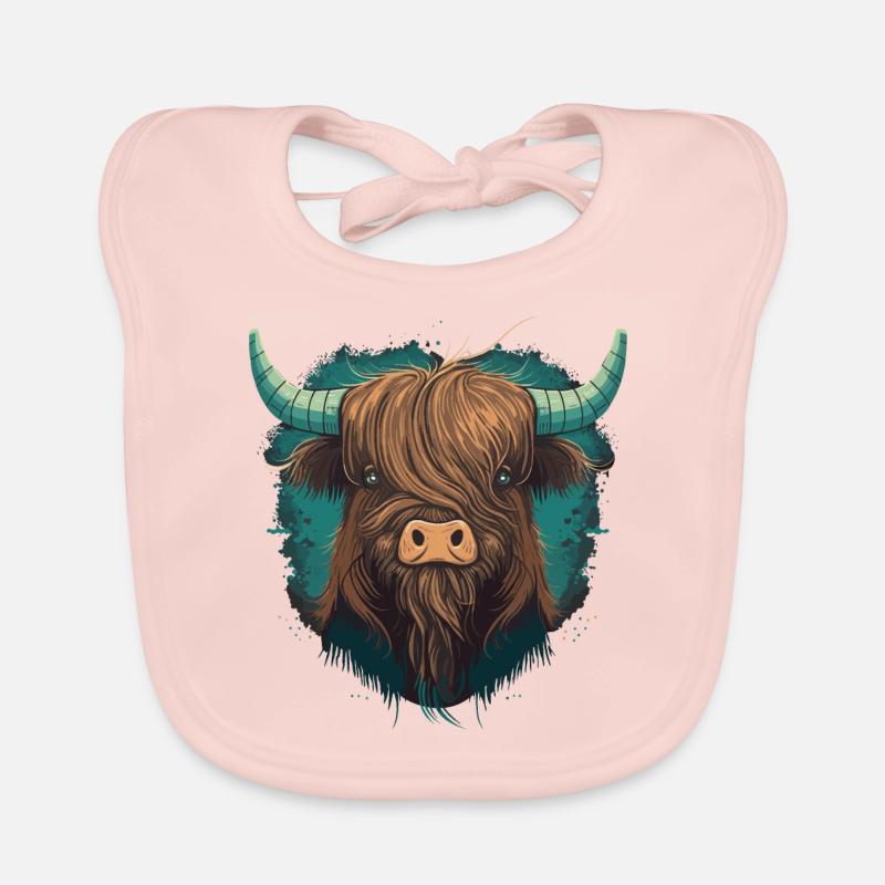 Mignonne tête de yak Bavoir bio Bébé