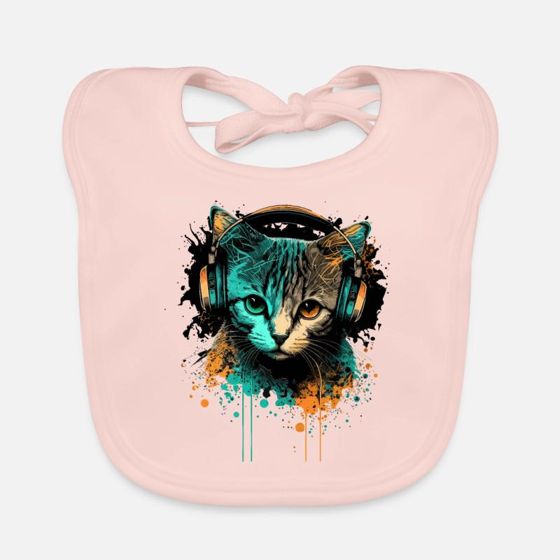 Music Kitten Organic Baby Bibs
