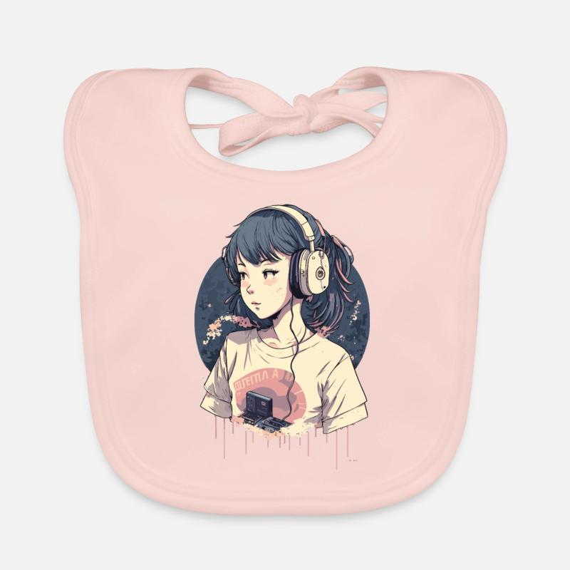 Kawaii Anime Mädchen Baby Bio-Lätzchen